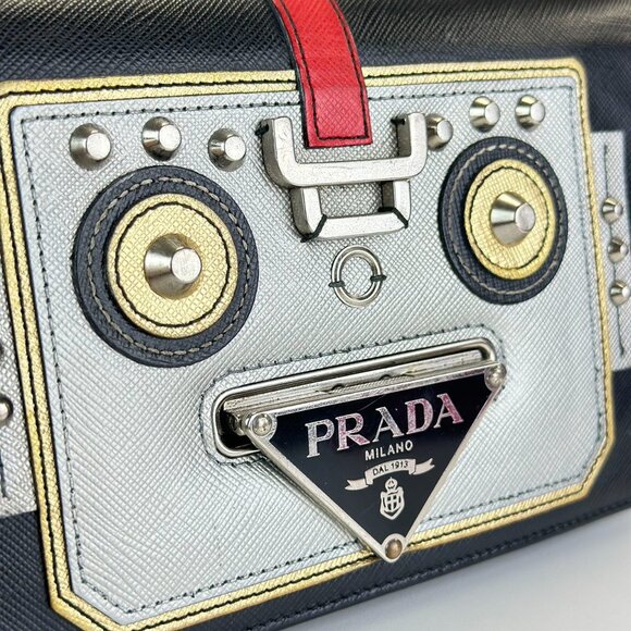 Prada Black Leather Shoulder Bag Crossbody - Picture 6 of 8